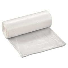 Inteplast Group Low-Density Commercial Can Liners, 10 gal, 0.35 mil, 24" x 24", Clear, 50 Bags/Roll, 20 Rolls/Carton