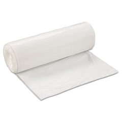 Inteplast Group Low-Density Commercial Can Liners, Coreless Interleaved Roll, 60 gal, 0.7 mil, 38" x 58", White, 25 Bags/Roll, 4 Rolls/Carton