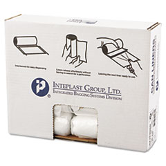 Inteplast Group High-Density Commercial Can Liners, 10 gal, 8 microns, 24" x 24", Natural, 1,000/Carton