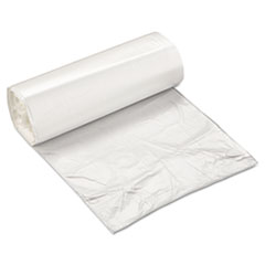 Inteplast Group High-Density Commercial Can Liners, 10 gal, 5 mic, 24" x 24", Natural, 50 Bags/Roll, 20 Rolls/Carton