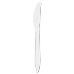 GEN Medium-Weight Cutlery, Knife, White, 1000/Carton