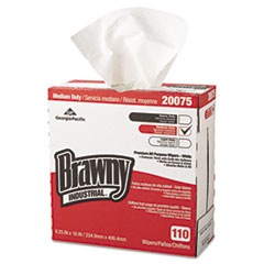 Brawny® Professional Tall Dispenser All-Purpose DRC Wipers, 1-Ply, 9.25 x 16, Unscented, White, 110/Box 10 Boxes/Carton