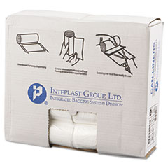 Inteplast Group High-Density Commercial Can Liners, 16 gal, 6 mic, 24" x 33", Natural, 50 Bags/Roll, 20 Rolls/Carton