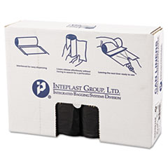 High-Density Interleaved Commercial Can Liners, 33 gal, 16 microns, 33" x 40", Black, 250/Carton