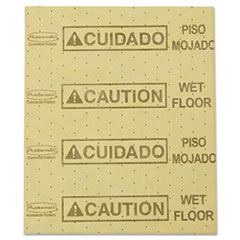 Rubbermaid® Commercial Over-the-Spill Pad, Caution Wet Floor, 16 oz, 16.5 x 20, 22 Sheets/Pad