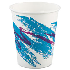 SOLO® Jazz Paper Hot Cups, 10 oz, White/Green/Purple, 50/Bag, 20 Bags/Carton