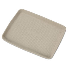 Chinet® StrongHolder Molded Fiber Food Trays, 1-Compartment, 9 x 12 x 1, Beige, Paper, 250/Carton