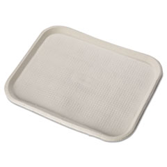 Chinet® Savaday Molded Fiber Food Trays, 1-Compartment, 14 x 18, White, 100/Carton