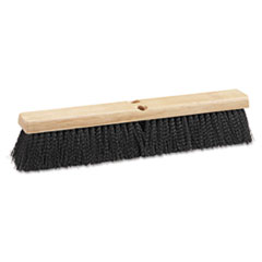 Boardwalk® Floor Brush Head, 3" Black Medium Weight Polypropylene Bristles, 18" Brush