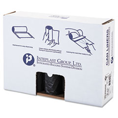 Inteplast Group Low-Density Commercial Can Liners, Coreless Interleaved Roll, 60 gal, 1.4 mil, 38" x 58", Black, 20 Bags/Roll, 5 Rolls/Carton