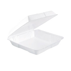 Dart Foam Container, Hinged Lid, 3-Compartment, 200 Containers (DCC85HT3R)