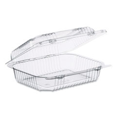 Dart® StayLock Clear Hinged Lid Containers, 6 x 7 x 2.1, Clear, Plastic, 125/Packs, 2 Packs/Carton