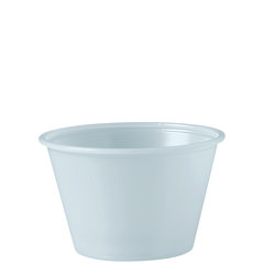 Dart® Polystyrene Portion Cups, 4 oz, Translucent, 250/Bag, 10 Bags/Carton