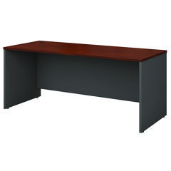 Bush® Series C Collection Desk Shell, 71.13" x 29.38" x 29.88", Hansen Cherry/Graphite Gray