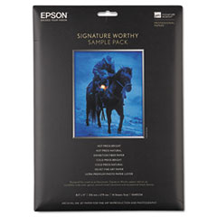 Epson® Signature Worthy Paper Sample Pack, 8.5 x 11, Assorted White, 14/Pack
