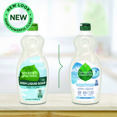 Natural Dishwashing Liquid, Free and Clear, 19 oz Bottle