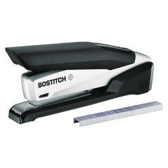 Bostitch® inPOWER+28 Executive One-Finger 3-in-1 Eco-Friendly Desktop Stapler, 28-Sheet Capacity, Black/Silver
