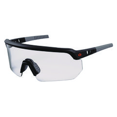 Skullerz AEGIR Safety Glasses, Matte Black Nylon Impact Frame, Clear Polycarbonate Lens