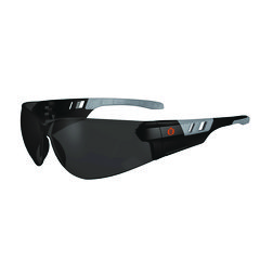 ergodyne® Skullerz SAGA Anti-Scratch/Enhanced Anti-Fog Safety Glasses, Matte Black Frameless, Smoke Polycarb Lens,Ships in 1-3 Bus Days