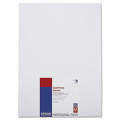 Epson® Cold Press Fine Art Paper, 21 mil, 13 x 19, Textured Matte Natural, 25/Pack