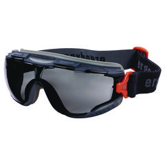 Skullerz ARKYN Anti-Scratch and Enhanced Anti-Fog Safety Goggles with Elastic Strap, Smoke