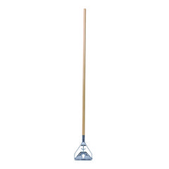 Boardwalk® Quick Change Metal Head Mop Handle for No. 20 and Up Heads, 62" Wood Handle