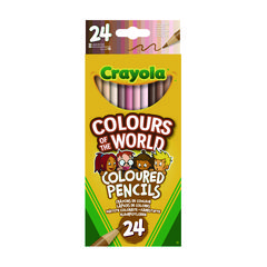 Colors of the World Colored Pencils, Assorted Lead and Barrel Colors, 24/Pack