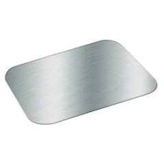 Foil Laminated Board Lid for Take Out Containers, 6.25 x 8.37, White/Silver, 500/Carton