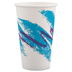 Dart Jazz Paper Hot Cups, 12oz, Polycoated, 50/Bag, 20 Bags/Carton