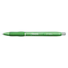 Sharpie® S-Gel™ S-Gel Fashion Barrel Gel Pen, Retractable, Medium 0.7 mm, Black Ink, Green Barrel, 4/Pack