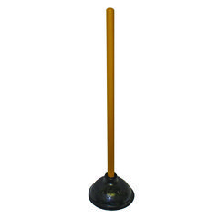 Plunger, 20" Wood Handle, 6" dia