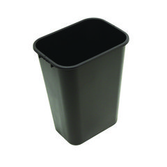 Impact® Soft-Sided Wastebasket, 41 qt, Polyethylene, Black