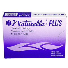 Naturelle Maxi Pads Plus, #4 with Wings, 250 Individually Wrapped/Carton