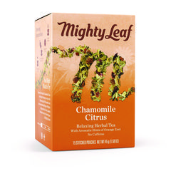 Whole Leaf Tea Pouches, Chamomile Citrus, 15/Box