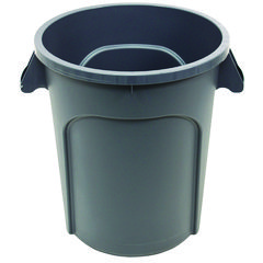 Value-Plus Containers, 20 gal, Low-Density Polyethylene, Gray
