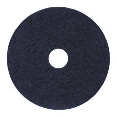 Stripping Floor Pads, 12" Diameter, Black, 5/Carton