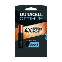 Duracell® Optimum Alkaline AAA Batteries, 4/Pack