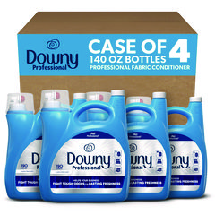 Downy® Professional Commercial Liquid Fabric Softener, Clean and Fresh Scent, 140 oz Pour Bottle, 4/Carton