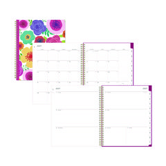 Blue Sky® Mahalo Academic Year Create-Your-Own Cover Weekly/Monthly Planner, Floral Artwork, 11 x 8.5, 12-Month (July-June): 2024-2025