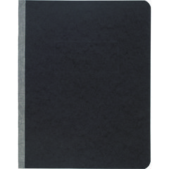Pressboard Report Cover with Tyvek Reinforced Hinge, Two-Piece Prong Fastener, 3" Capacity, 8.5 x 11, Black/Black
