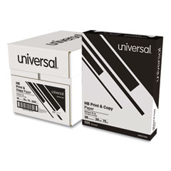 Universal® High-Bright Multipurpose Paper, 20 lb Bond Weight, 8.5 x 11, Bright White, 500 Sheets/Ream, 5 Reams/Carton