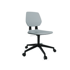 Commute Task Chair, Supports Up to 275 lbs, 18.25" to 22.25" Seat Height, Gray Seat, Gray Back, Black Base