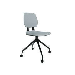 Commute Guest Chair, Supports Up to 275 lbs, 19" Seat Height, Gray Seat, Gray Back, Black Base