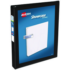 Avery® Showcase Economy View Binders with Slant Rings, 3 Rings, 1" Capacity, 11 x 8.5, Black