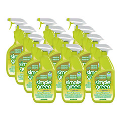 Simple Green® Industrial Cleaner and Degreaser, Concentrated, Lemon, 24 oz Spray Bottle, 12/Carton