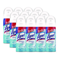 Disinfectant Spray To Go, Crisp Linen Scent, 1.5 oz Aerosol Spray, 12/Carton