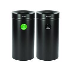 27 Gallon Black Stainless Steel Compost Bin and Trash Can ALH47527BLKCOT