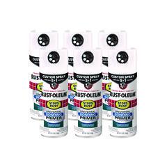 Rust-Oleum® Stops Rust 5-in-1 Spray Paint, White, 12 oz Aerosol Can, 6/Carton ; Non-Stock Item - Extended Delivery Time