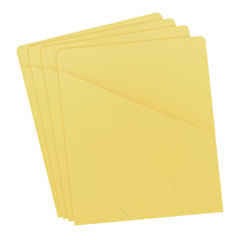 File Jackets, Letter Size, Yellow, 25/Pack