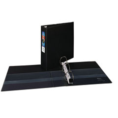 Heavy-Duty Non-View Binder with DuraHinge and One Touch EZD Rings, 3 Rings, 2" Capacity, 11 x 8.5, Black